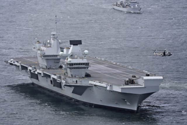 The Royal Navy's new aircraft carrier HMS Queen Elizabeth. Picture: PA