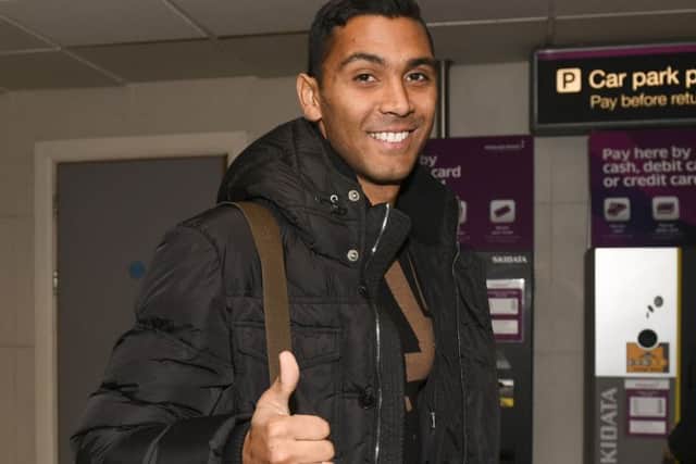 Marvin Compper arrives in Edinburgh ahead of projected move to Celtic. Picture: Craig Foy/SNS