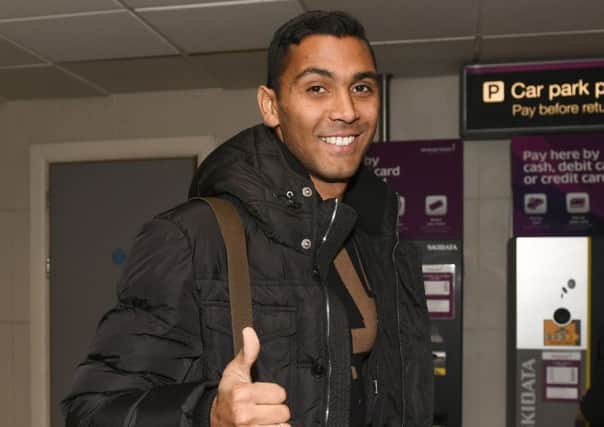 Marvin Compper arrives in Edinburgh ahead of projected move to Celtic. Picture: Craig Foy/SNS