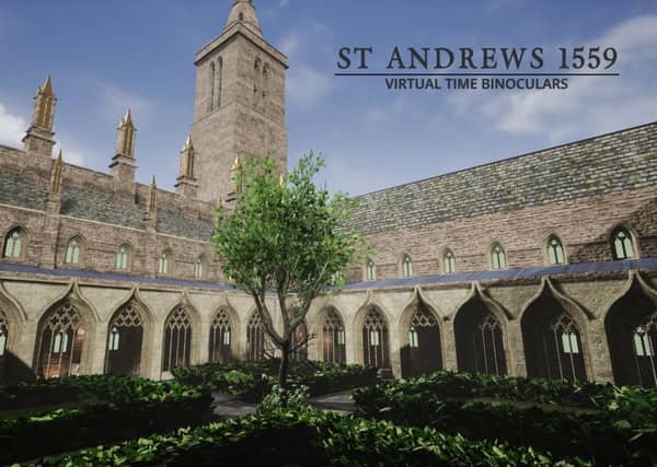 The virtual time binoculars allow viewers to transport themselves back hundreds of years. Picture: Contributed