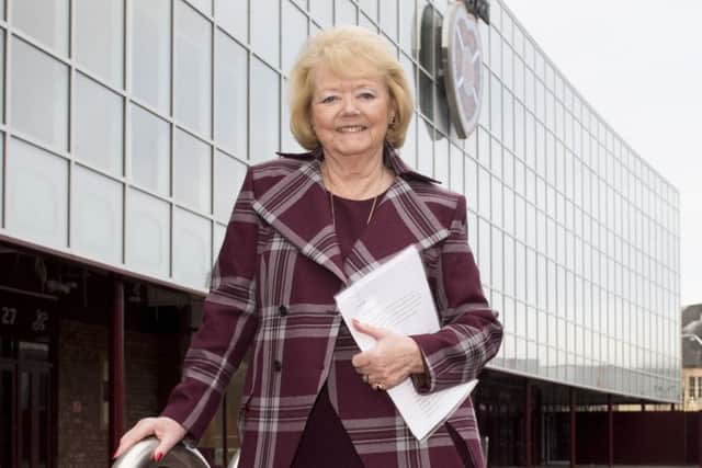 Hearts owner Ann Budge before the club's annual meeting on Tuesday.