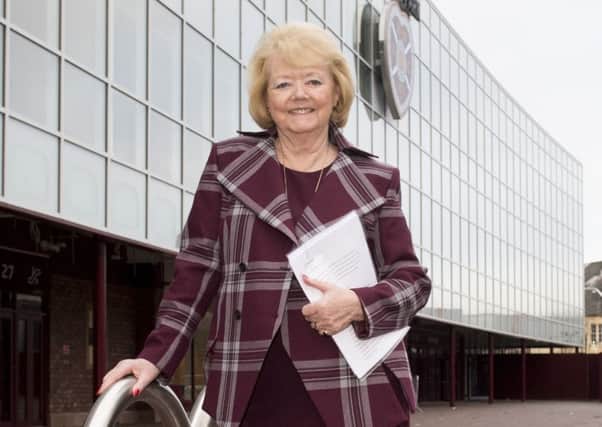 Hearts owner Ann Budge before the club's annual meeting on Tuesday.