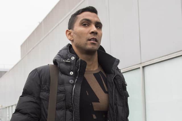 Marvin Compper arrives in Edinburgh ahead of his proposed move to Celtic. Picture: SNS Group
