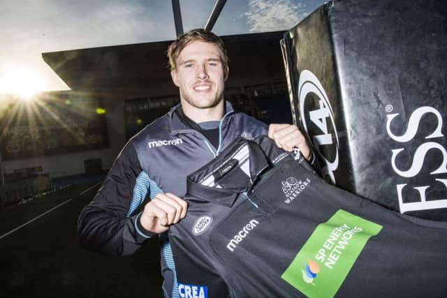 Glasgow lock Jonny Gray celebrates signing a two-year contract extension with his hometown club. Picture: SNS/SRU
