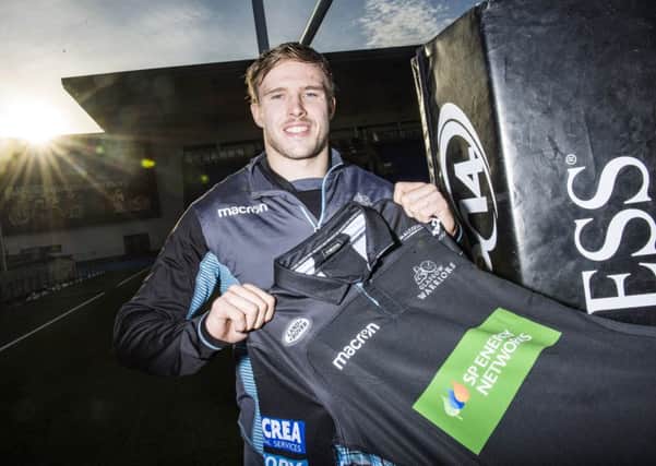 Glasgow lock Jonny Gray celebrates signing a two-year contract extension with his hometown club. Picture: SNS/SRU