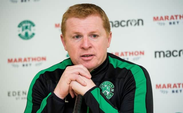 Too harsh: Hibs boss Neil Lennon. Picture: SNS Group