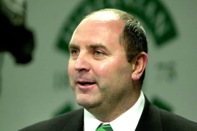 Bobby Williamson pictured in 2002 after taking the top job at Hibs. Picture: TSPL/Sean Bell