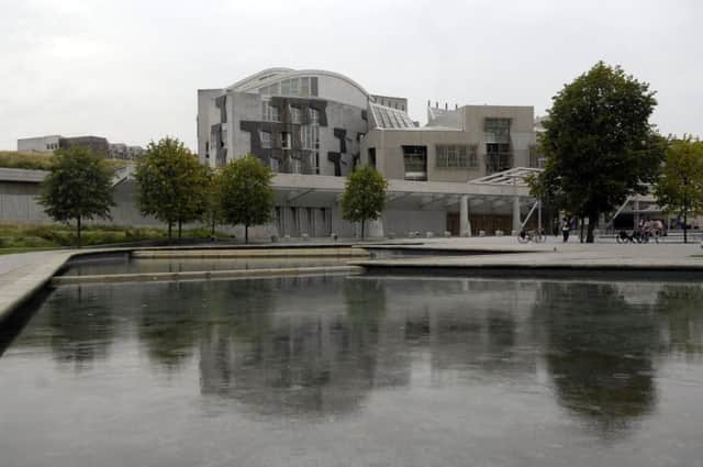 General view of the Scottish Parliament building at Holyrood