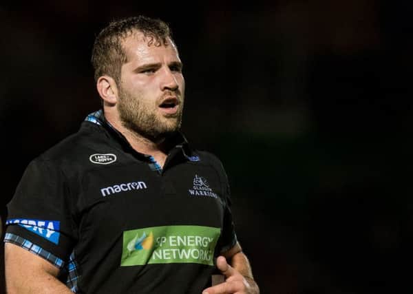 Fraser Brown, seen here in action for Glasgow against Benetton Treviso earlier this year, has extended his stay at Scotstoun. Picture: SNS Group