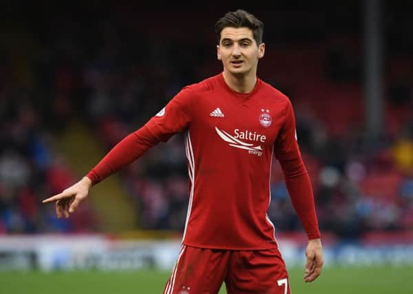 Kenny McLean is out of contract at the end of the season but want to leave Aberdeen with silverware. Picture: Craig Foy/SNS