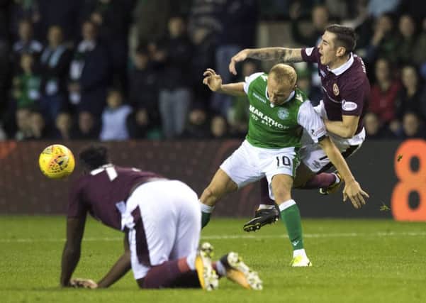 Hibs have had an advantage in recent derbies but Hearts destruction of the Invincibles changes the dynamic.  Photograph: SNS