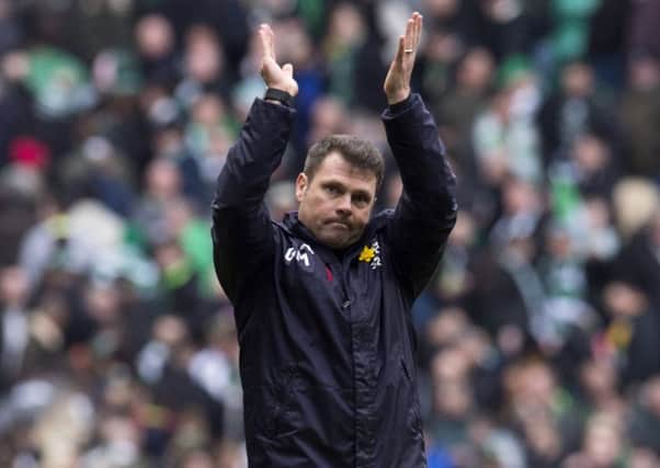 Rangers manager Graeme Murty at full-time after the 1-1 draw with Celtic last season. Picture: Craig Foy/SNS