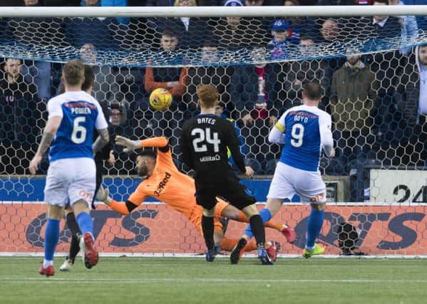 Kilmarnock's Kirs Boyd netted twice to down his former side at Rugby Park. Picture: SNS/Craig Foy
