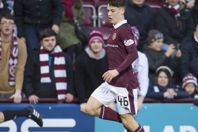 Anthony McDonald in action for Hearts against Celtic. Picture: Rob Casey/SNS