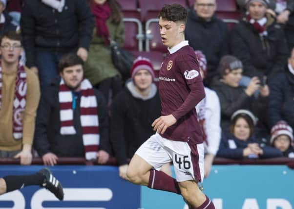 Anthony McDonald in action for Hearts against Celtic. Picture: Rob Casey/SNS
