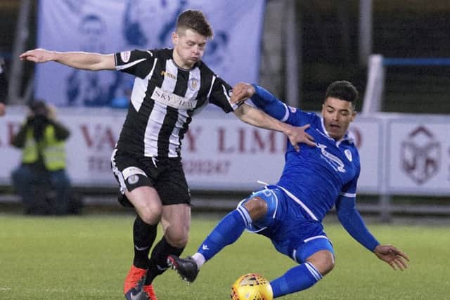 St Mirren's Cammy Smith and QOTS' Callum Tapping. Picture: SNS/Garry Williamson