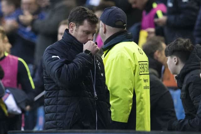 Rangers manager Graeme Murty at full-time after defeat to Kilmarnock. Picture: SNS/Craig Foy