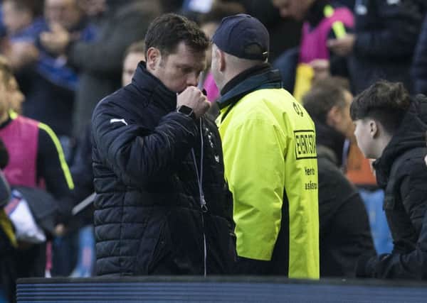 Rangers manager Graeme Murty at full-time after defeat to Kilmarnock. Picture: SNS/Craig Foy