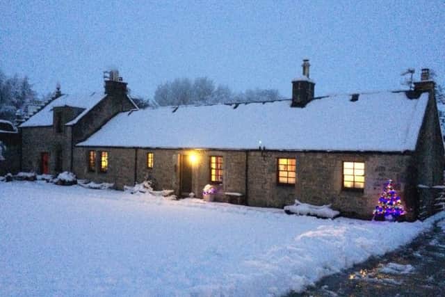Lamancha in the Scottish Borders was hit with snow. Picture: Cat Thomson