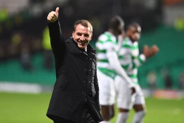 Brendan Rodgers dismissed the rumours, saying Moussa Dembele was still 'very much a Celtic player'. Picture: SNS Group