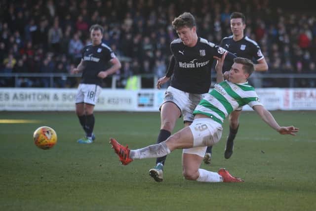 James Forrest has a shot on goal. Picture: PA