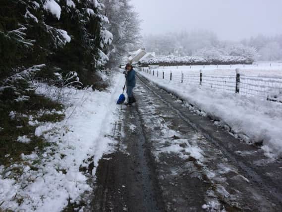The Borders was among the counties to see snowfall on Boxing Day