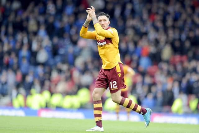 Ryan Bowman, seen here applauding the fans at the Betfred Cup semi final, is expecting stick from Rangers fans. Picture: Michael Gillen