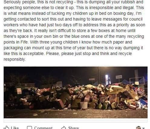 One councillor took took to Facebook to vent her anger at the dumping. Picture: Facebook