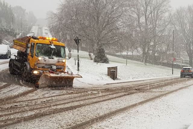 Snow fall has delayed operations at Glasgow airport. Picture: Edward Higgens/PA Wire