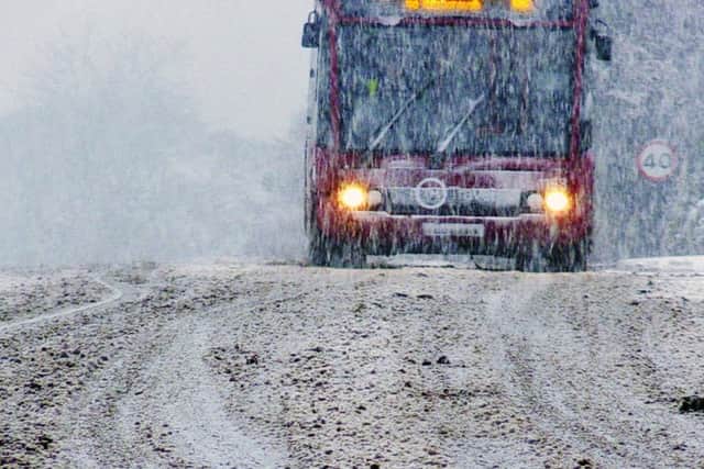 Snow and ice warnings are in place across Scotland. Picture: PA