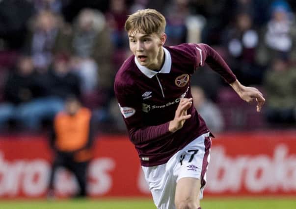 Hearts youngster
 Harry Cochrane announced himself with a goal in the stunning 4-0 win over Celtic. Picture: Craig Williamson/SNS
