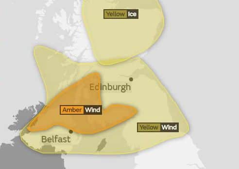 Weather warnings are in place on Hogmanay. Picture: Met Office