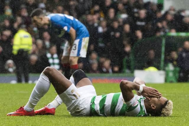 Celtic's Scott Sinclair rues a missed chance. Picture: SNS