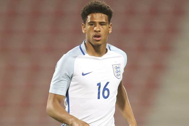 Arsenal youngster Marcus McGuane in action for England's under-18s. Picture: Getty