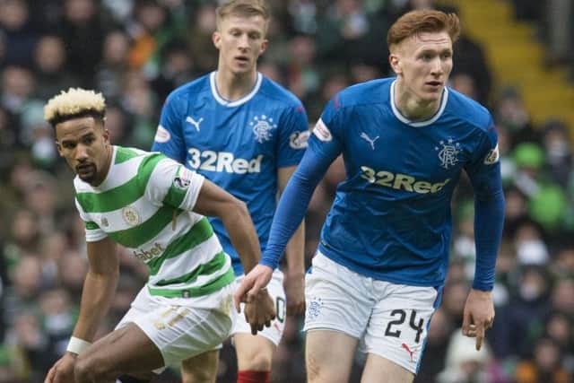 David Bates, right, impressed for Rangers. Picture: SNS