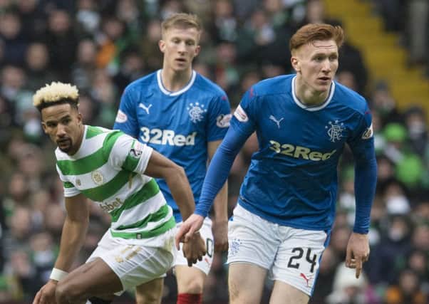 David Bates, right, impressed for Rangers. Picture: SNS