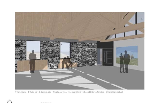 St Kilda, the Monachs, Hasgeir, Vallay, Udal, Pabbay and other Sound of Harris islands will be visible from the viewpoint and visitor centre.  PIC: Studio Hebrides Architects.