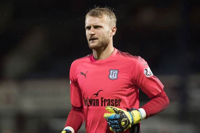 Scott Bain has joined Hibs on loan from Dundee for the rest of the season. Picture: SNS