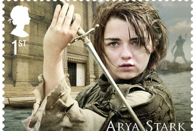 Arya Stark featured on a Royal Mail limited edition of stamps.Picture: Royal Mail/PA Wire
