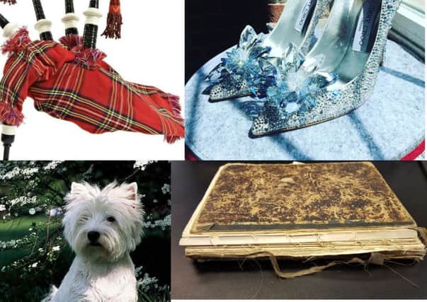Bagpipes, a Cinderella shoe, a Scottie Dog and a 100 year old recipe book were just some of the items left behind. Picture: Travelodge