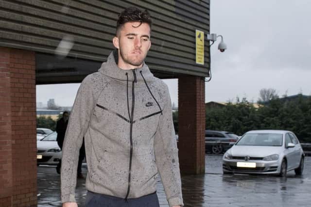 Sean Goss leaves Ibrox after completing his move to Rangers. Picture: SNS