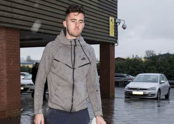Sean Goss leaves Ibrox after completing his move to Rangers. Picture: SNS