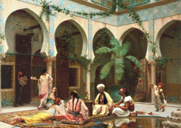 Helen Gloag was reportedly presented to the harem of Emperor Sultan Sidi Muhammed XVIII after leaving Scotland in the mid 18th Century. Picture shows detail from Boulanger's La Harem du Palais which was inspired by his visits to Morocco. PIC: Wikimedia.