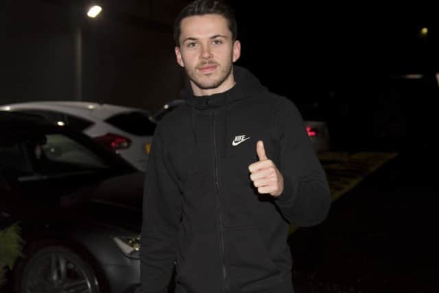 Lewis Morgan pictured arriving at Rosshall Hopsital. Picture: SNS