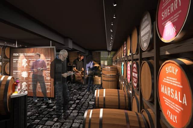 An artist's impression of the maturation room at the new Holyrood Park distillery, due to open its doors in 2018. Picture: Contributed