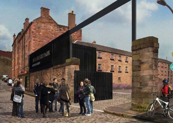 An artist's impression of the entrance to the new Holyrood Park distillery in Edinburgh. Picture: Contributed
