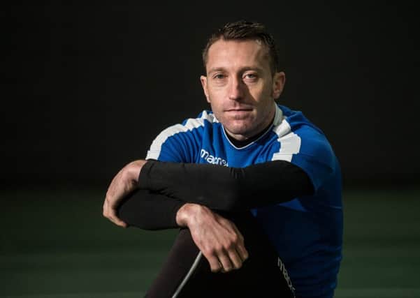 04/01/18 . HAMILTON. David Lloyd Centre. ML3 6BY.
Portrait of Stephen Dobbie for Saturday interview by Alan Pattullo.

Stephen Dobbie (born 5 December 1982) is a Scottish professional footballer who plays as a striker or attacking midfielder for Queen of the South in the Scottish Championship. Dobbie is currently in his second spell with the Dumfries club and is the current vice-captain.

Dobbie began his career in 2002 at Rangers followed by other generally unremarkable spells at Hibernian and St Johnstone. Dobbie's career was revived by a loan spell at Dumbarton in 2006. Dobbie then scored 54 goals in 98 appearances for Queen of the South in his first spell at Palmerston Park. Dobbie played in the club's first ever appearance in the Scottish Cup Final in 2008.

Dobbie moved to Swansea City in 2009. Dobbie was loaned to Blackpool and won promotion to the Premier League, winning the 2010 play-offs. Dobbie returned to Swansea City and won promotion to the Premier League, winning the 2011 play-offs. Dobbie was