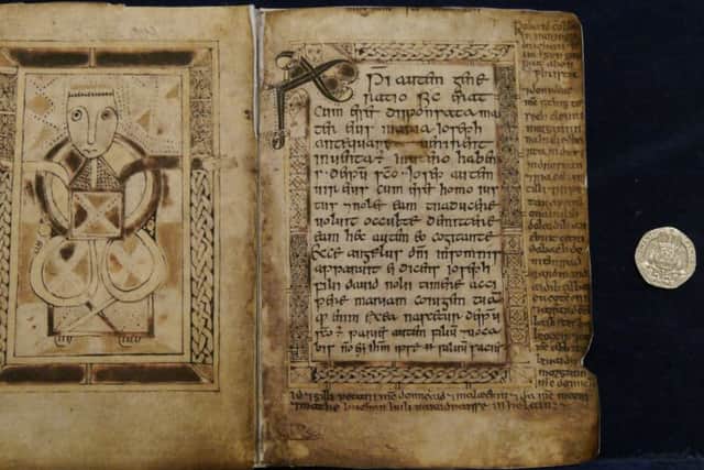 The notes in the tiny Book of Deer are the first written examples of Scottish Gaelic. PIC: The Book of Deer Project.