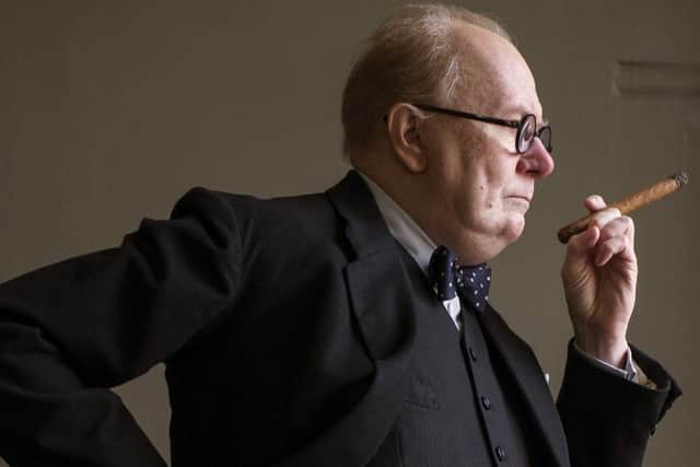 Gary Oldman as Winston Churchill in Darkest Hour (Jack English/Focus Features via AP)