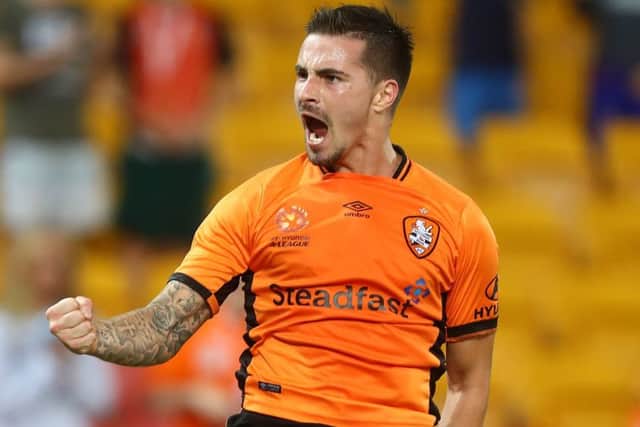 Striker Jamie MacLaren will join Hibs on loan until the end of the season. Picture: Getty